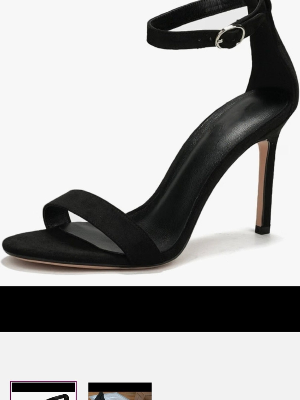 Black Ankle-Strap Heels Like New